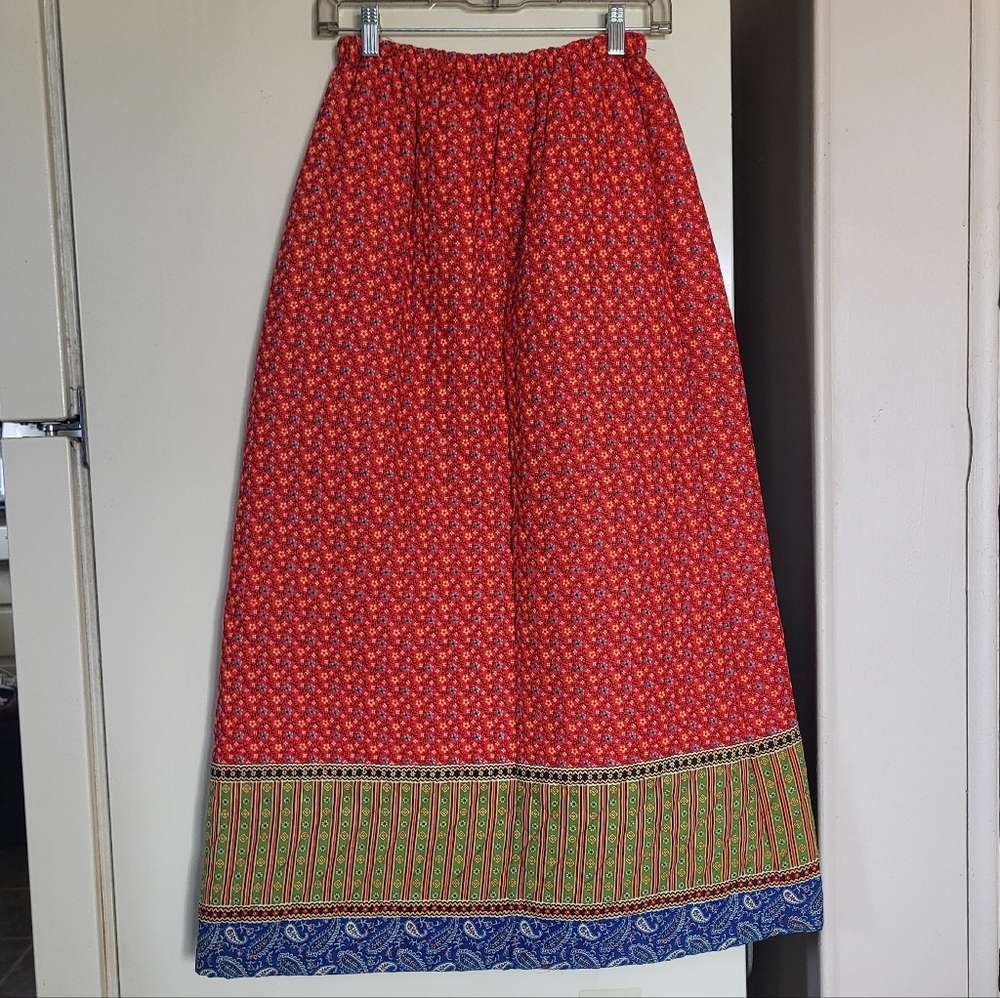 Vintage Miss Elaine Quilted Maxi Skirt